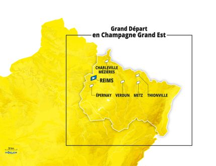 Carte Grand Départ Tour de France 2028 © ASO