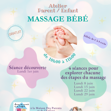 Ateliers massage bébé