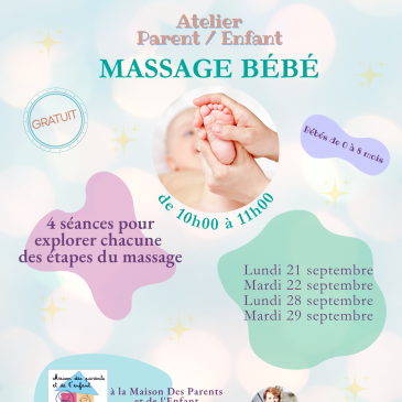 Ateliers massage bébé septembre 2026