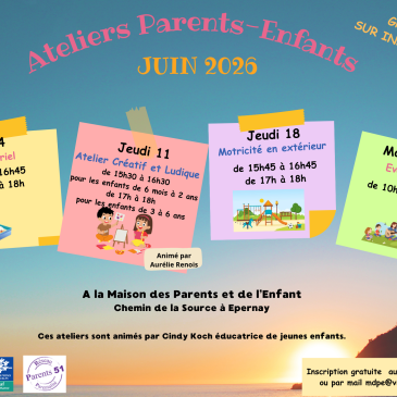 Ateliers Parents-Enfants juin 2026
