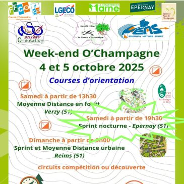 Affiche Courses d'orientation Epernay Nature et Sport