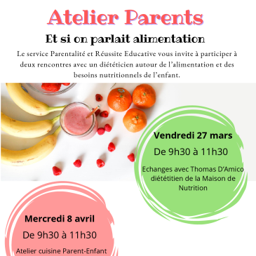 Atelier Parents - Alimentation
