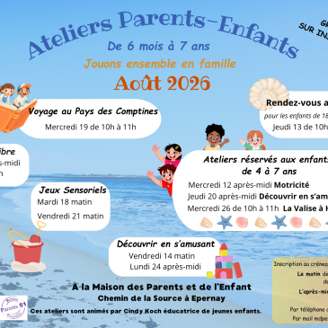 Ateliers parents enfants août 2026