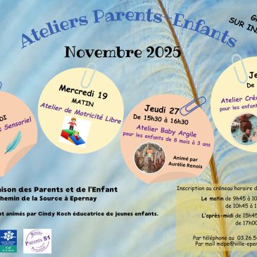 ateliers parents enfants novembre