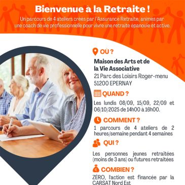 Ateliers Bienvenue à la retraite Epernay