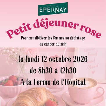 petit déjeuner rose Ferme de l'Hôpital