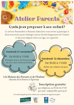 Ateliers parents enfants autour des jeux