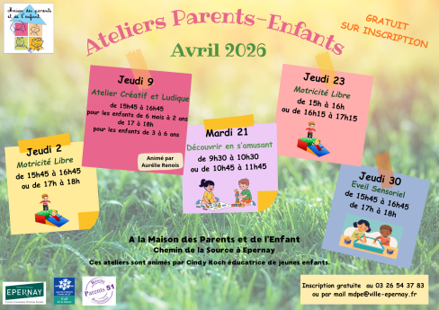 Ateliers parents avril 2026