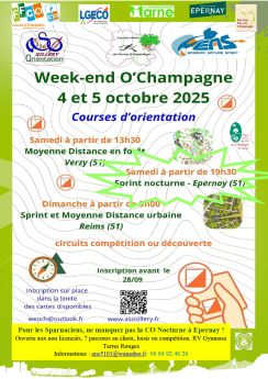 Affiche Courses d'orientation Epernay Nature et Sport