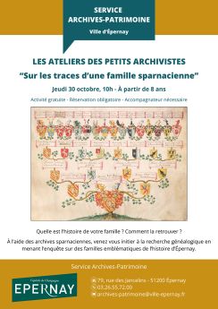 Affiche atelier généalogie Archives Epernay
