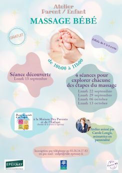 Atelier Massage bébé à la MDPE