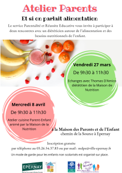 Atelier Parents - Alimentation