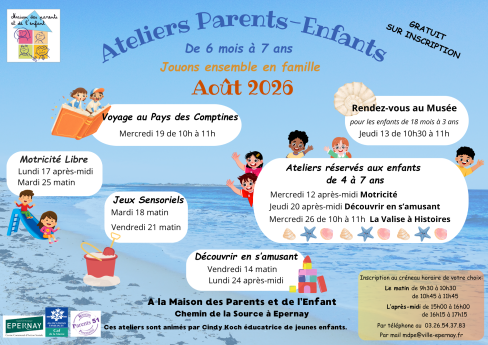 Ateliers parents enfants août 2026
