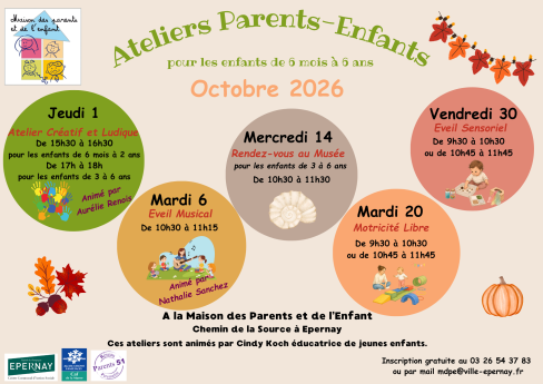 Ateliers parents-enfants octobre 2026
