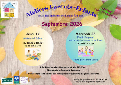 Ateliers Parents - Enfants Septembre 2026
