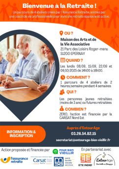 Ateliers Bienvenue à la retraite Epernay