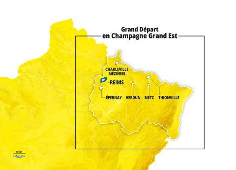 Carte Grand Départ Tour de France 2028 © ASO