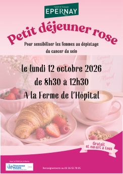 petit déjeuner rose Ferme de l'Hôpital