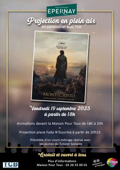 Projection en plein air Comte de Monte Cristo