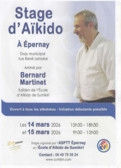 stage aïkido Epernay mars 2026
