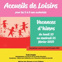 accueil loisirs 2-6 ans vacances d'hiver 2025