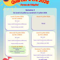 Quartiers d’été Ferme de l'Hôpital - Semaine 2