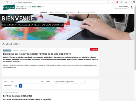 nouveau portail familles